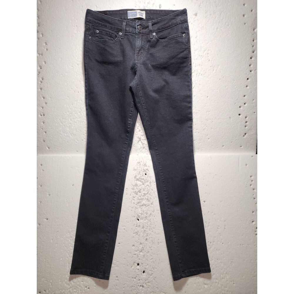 Levis Signature Pants Womens Size 4M Black Skinny Jeans Denim Relaxed